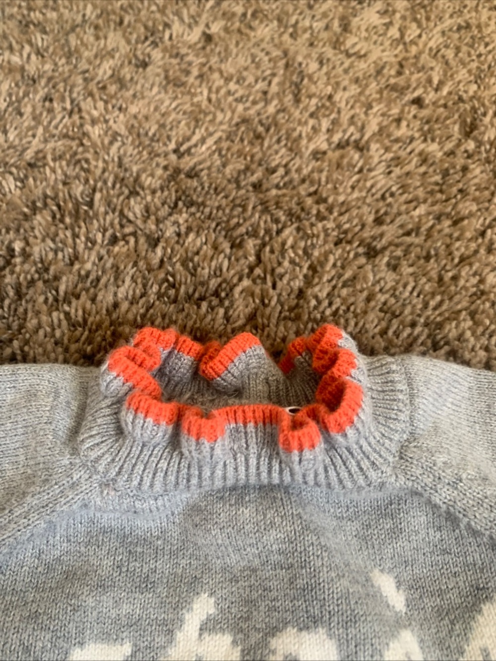 Janie & Jack Apres Snow Ski Graphic Sweater Baby Girl 18-24m Ruffle Neck - Picture 2 of 10